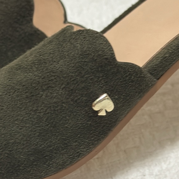 Kate Spade Warren Green Suede Scalloped Mules-Sz 8 NWOT - Picture 5 of 7